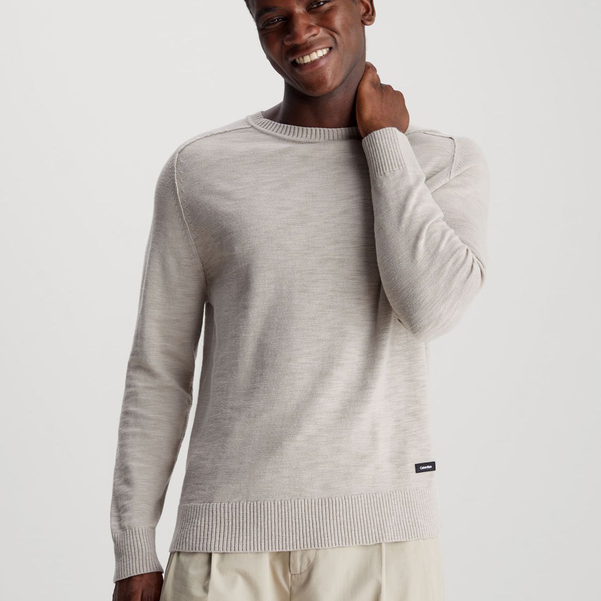 CALVIN KLEIN - SWEATER SLUB TEXTURE SWEATER