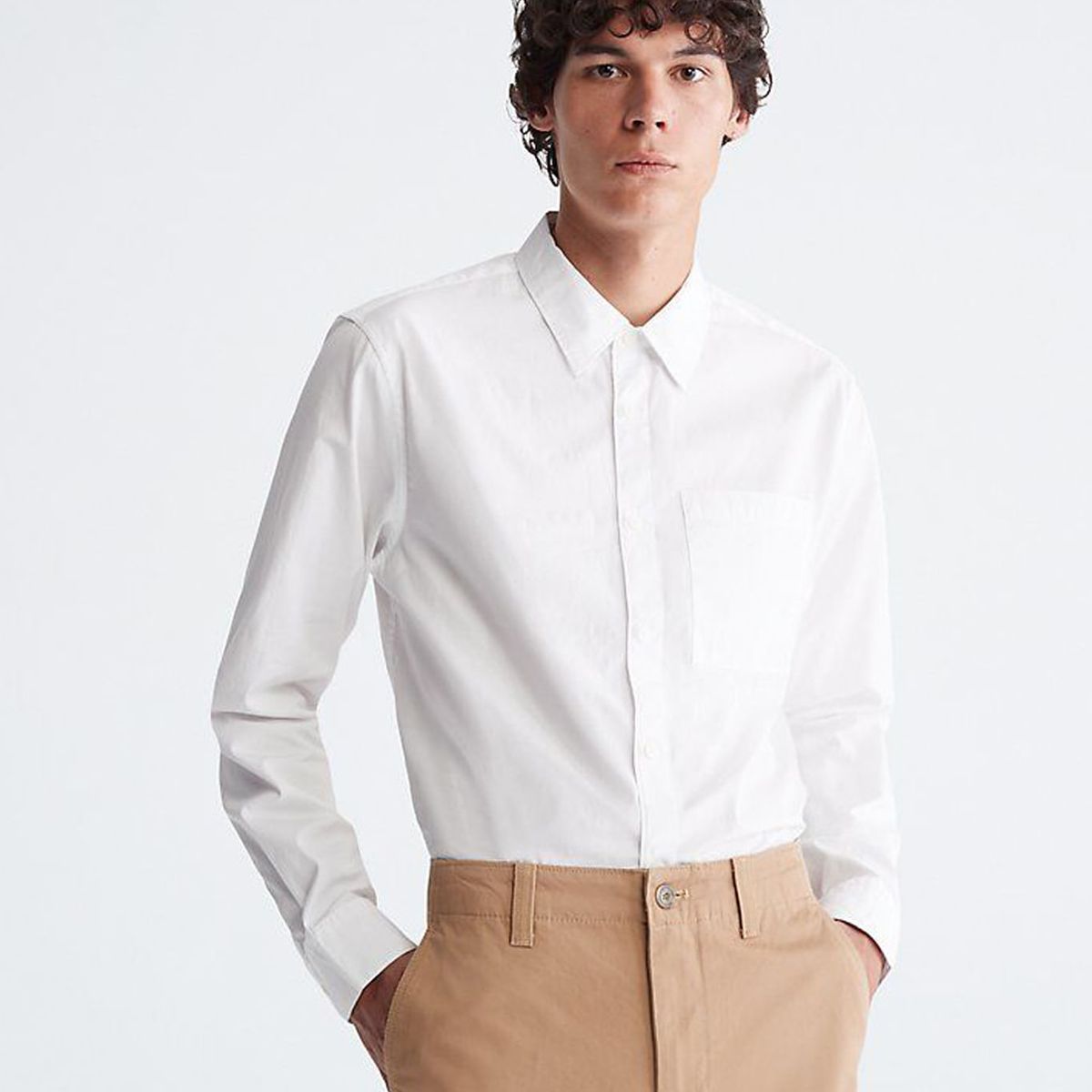 CALVIN KLEIN - CAMISA LS COMPACT POPLIN WOVEN SHIRT