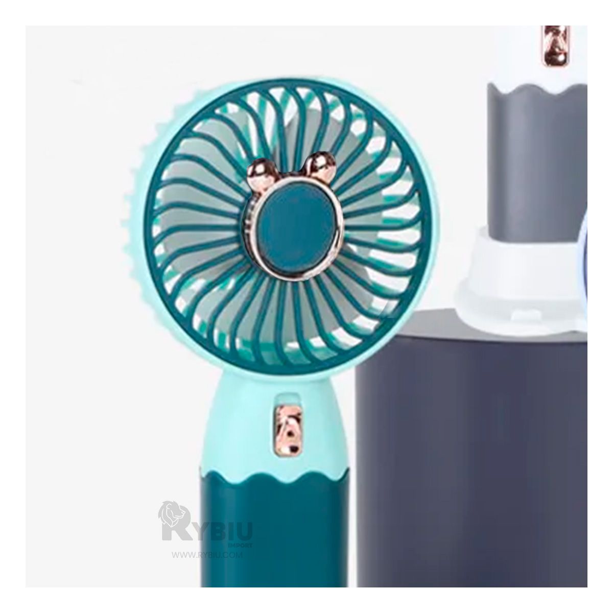 GENERICO - Ventilador Pequeño de Color Verde Y+Papel de Regalo