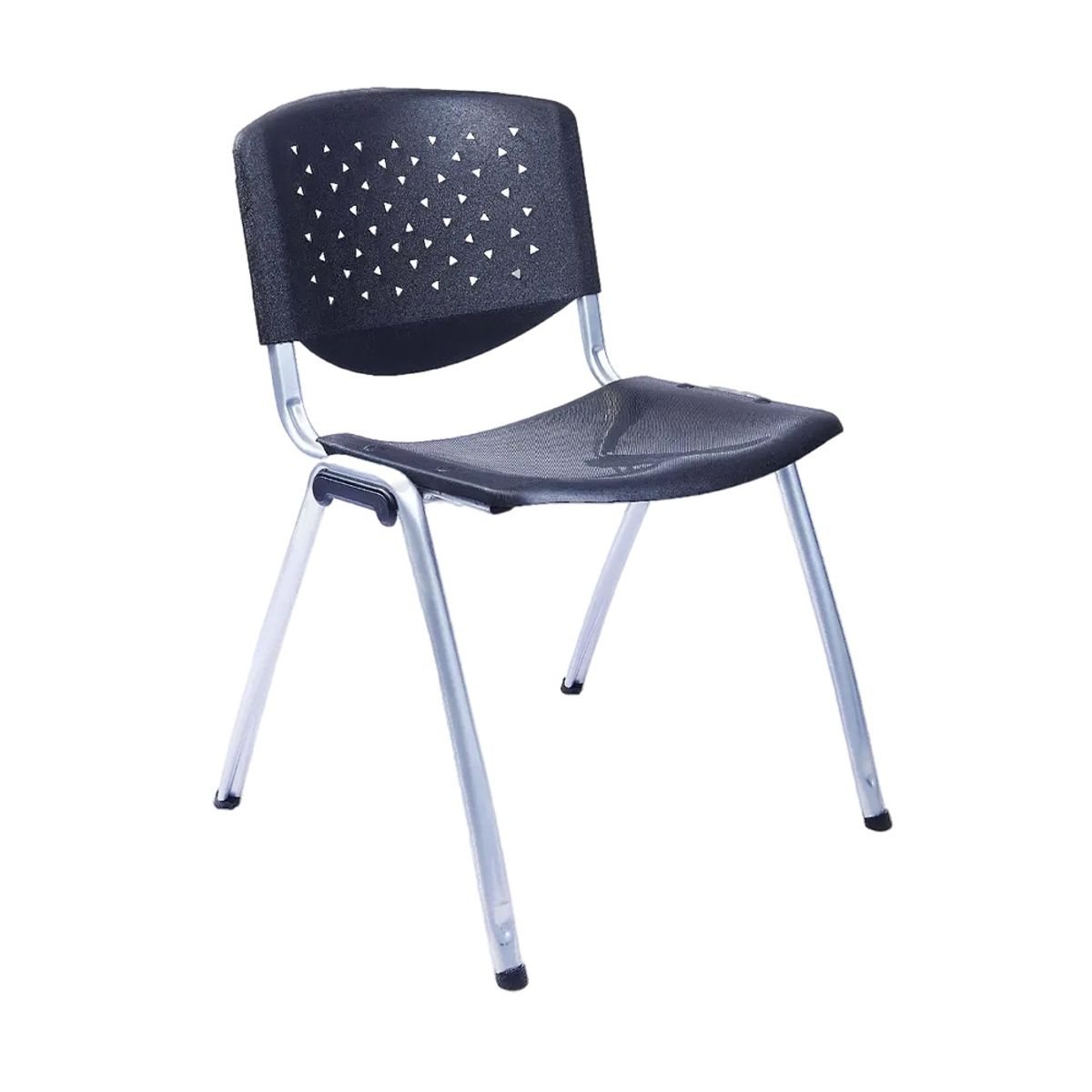 OFIDEAS - Silla de Oficina Visita Prisma Tubo Gris Asiento Negro Ofideas