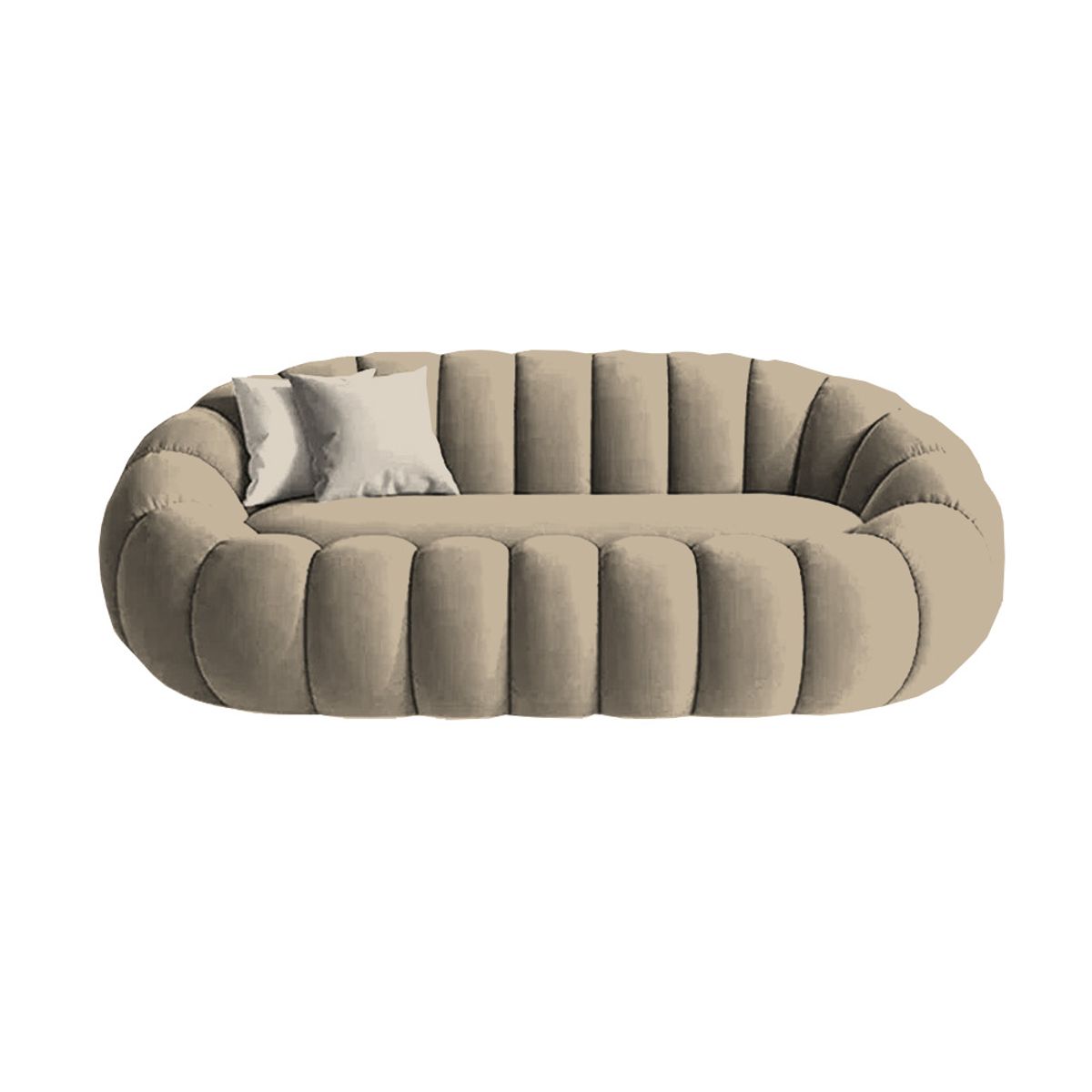 BARAKA HOME - Sofá Aura Cozy  2 Cuerpos - Beige Claro