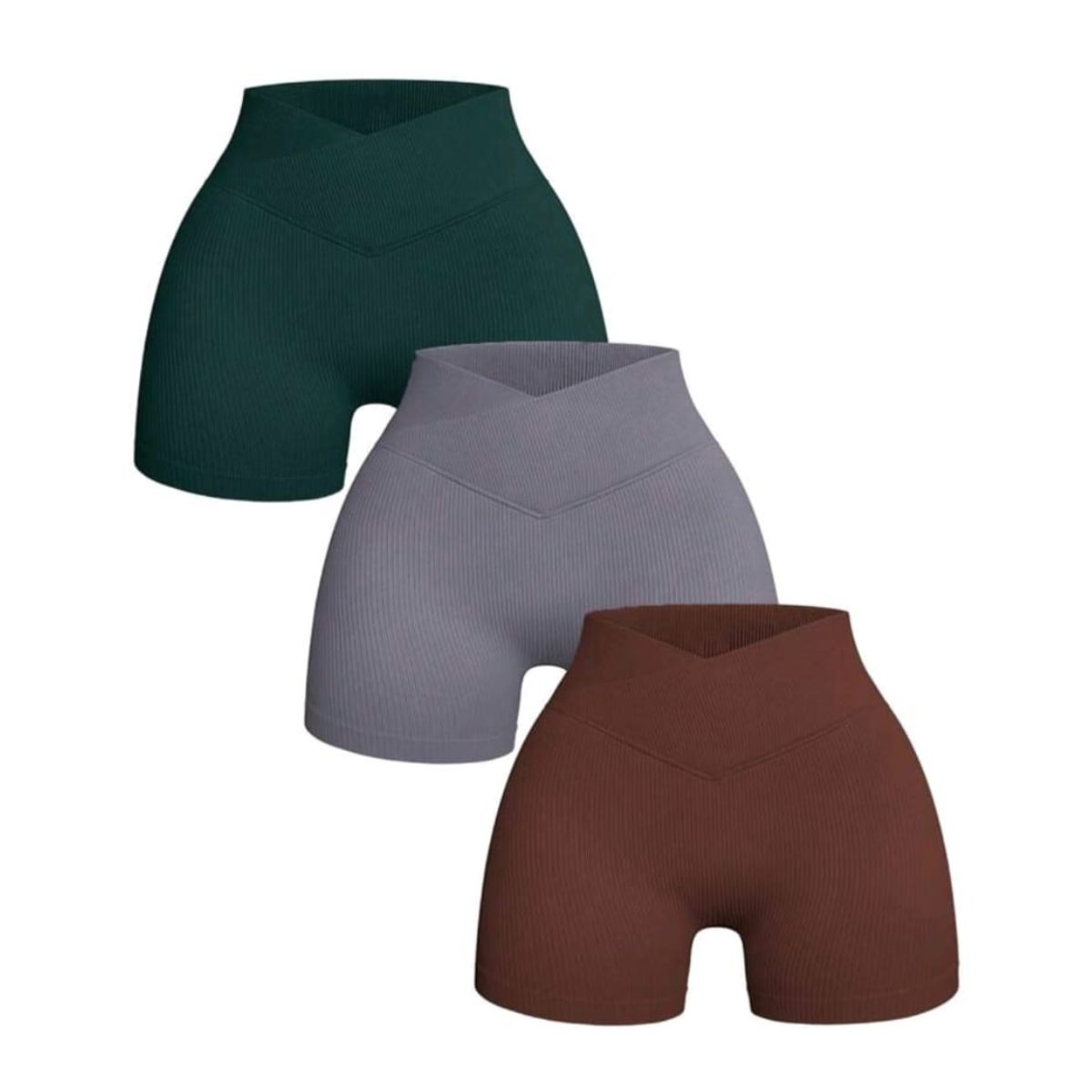 GENERICO - SHEIN pantalones cortos deportivos sin costuras cintura alta