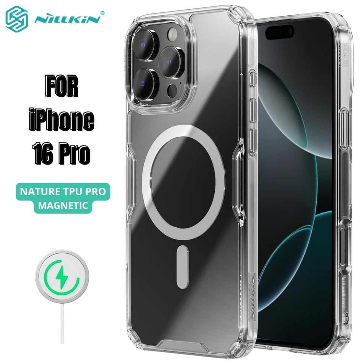 NILLKIN - Case Nillkin Nature Clear - iPhone 16 Pro (MagSafe)