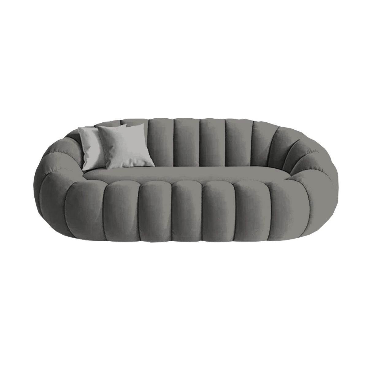BARAKA HOME - Sofá Aura Cozy  2 Cuerpos - Gris Oscuro