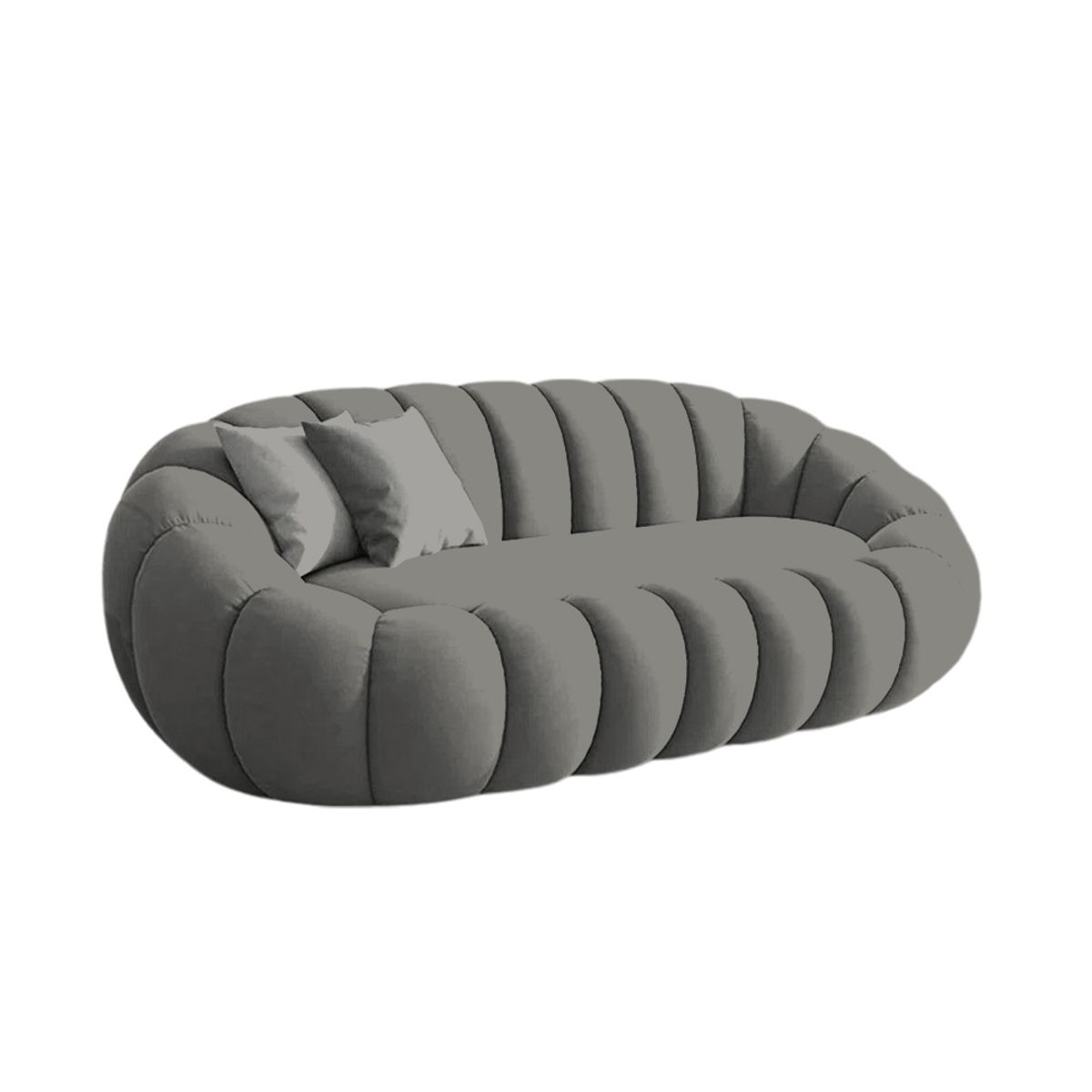 BARAKA HOME - Sofá Aura Cozy  2 Cuerpos - Gris Oscuro