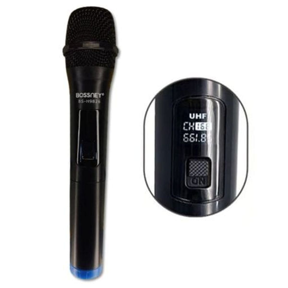 GENERICO - Micrófono inalambrico Bossney BS-H9826 con pantalla digital
