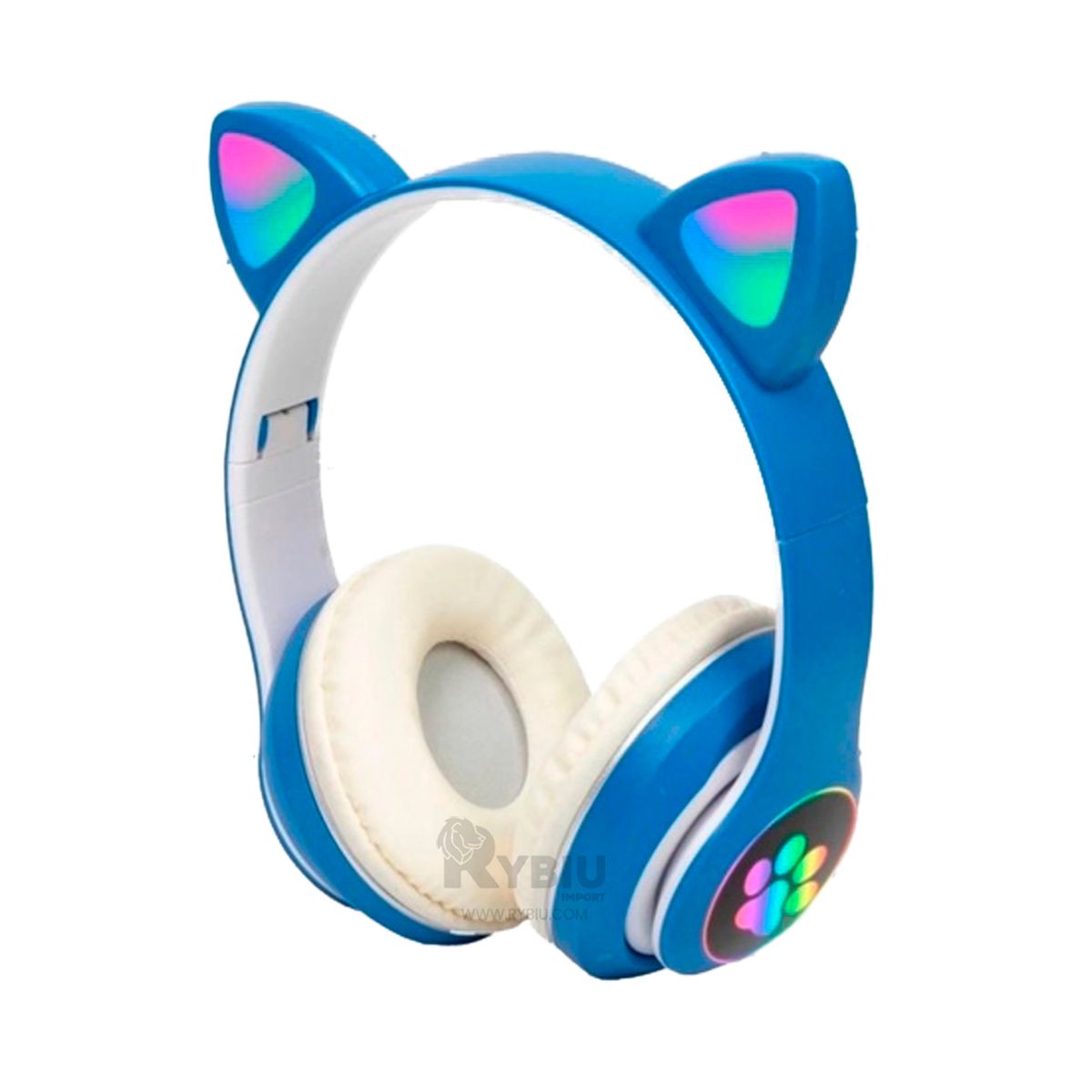GENERICO - Auriculares Luminosos Coloracion Azul Y+Envoltorio de Regalo