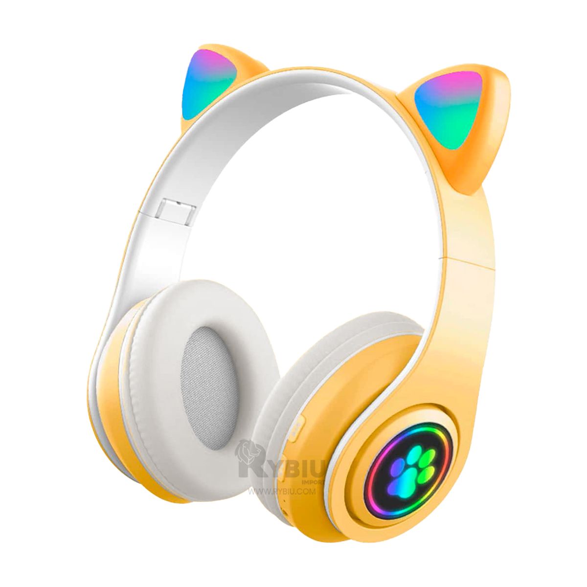 GENERICO - Auriculares Luminosos Color Amarillo Y+Envoltorio de Regalo