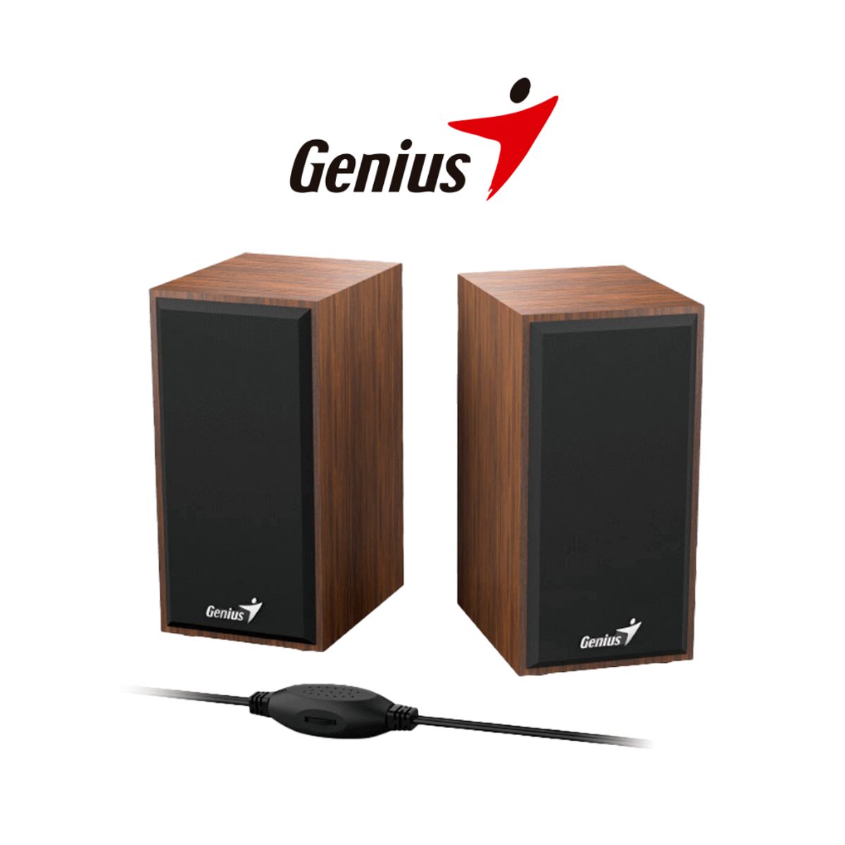 GENIUS - PARLANTE GENIUS SP-HF180 6W CON CABLE POWER MADERA