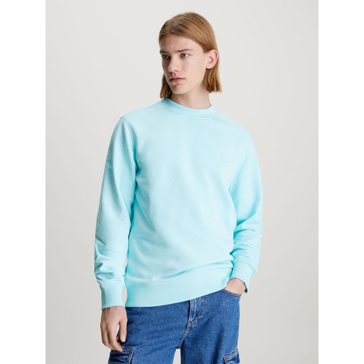 CALVIN KLEIN - SWEATSHIRT CK EMBRO BADGE CREW NECK