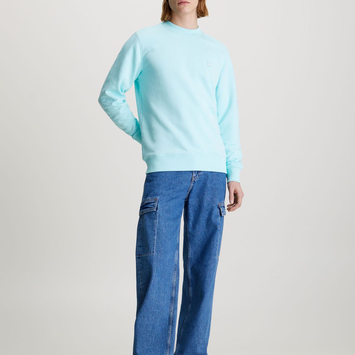 CALVIN KLEIN - SWEATSHIRT CK EMBRO BADGE CREW NECK