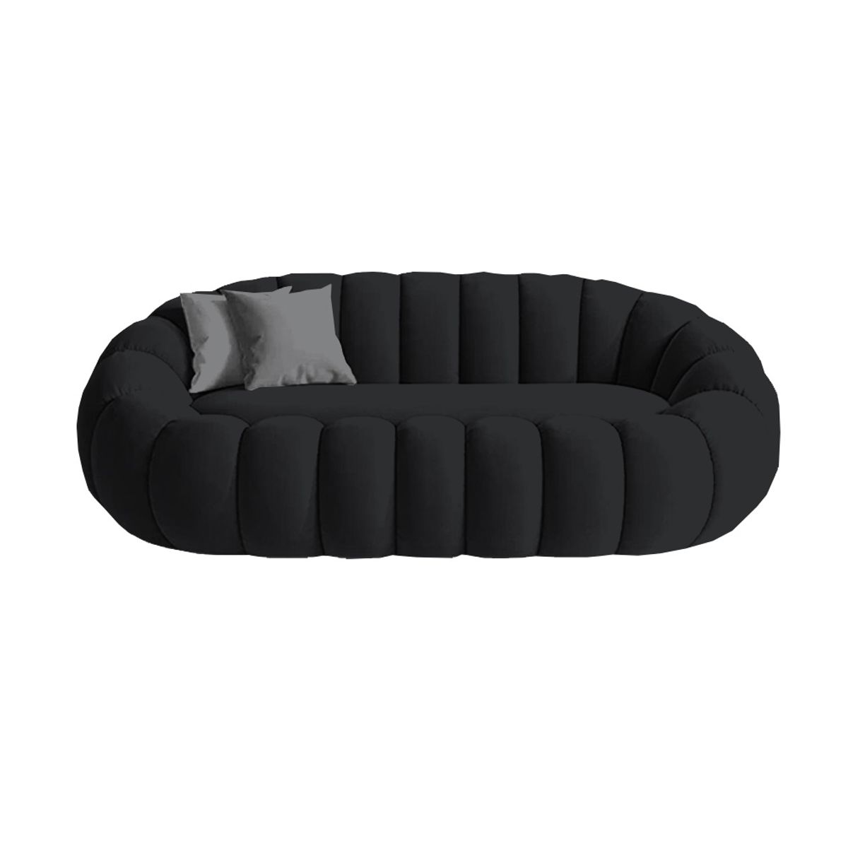 BARAKA HOME - Sofá Aura Cozy  2 Cuerpos - Negro