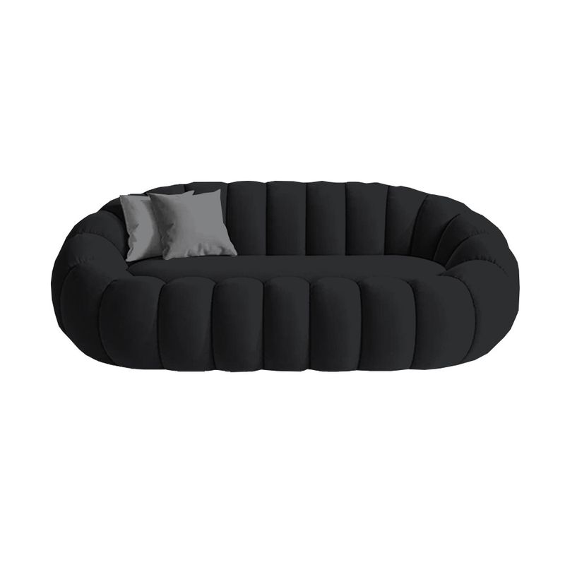 BARAKA HOME - Sofá Aura Cozy  2 Cuerpos - Negro
