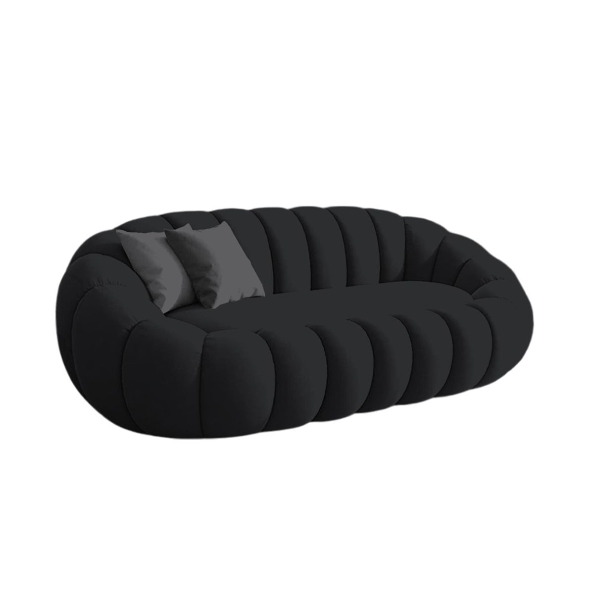 BARAKA HOME - Sofá Aura Cozy  2 Cuerpos - Negro