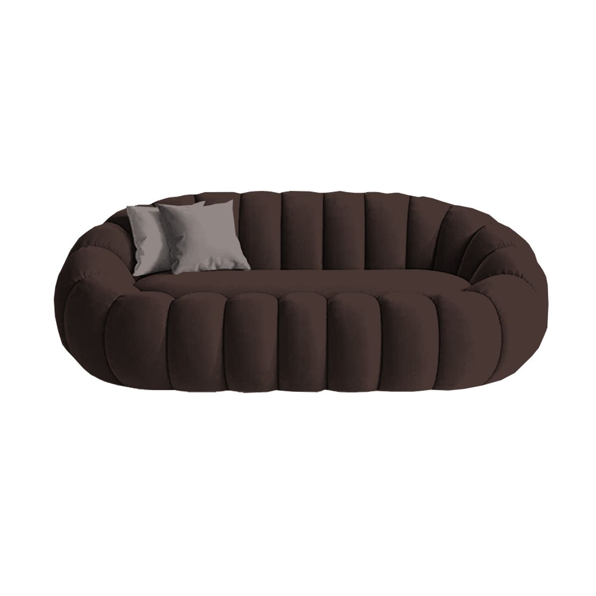 BARAKA HOME - Sofá Aura Cozy  2 Cuerpos - Chocolate