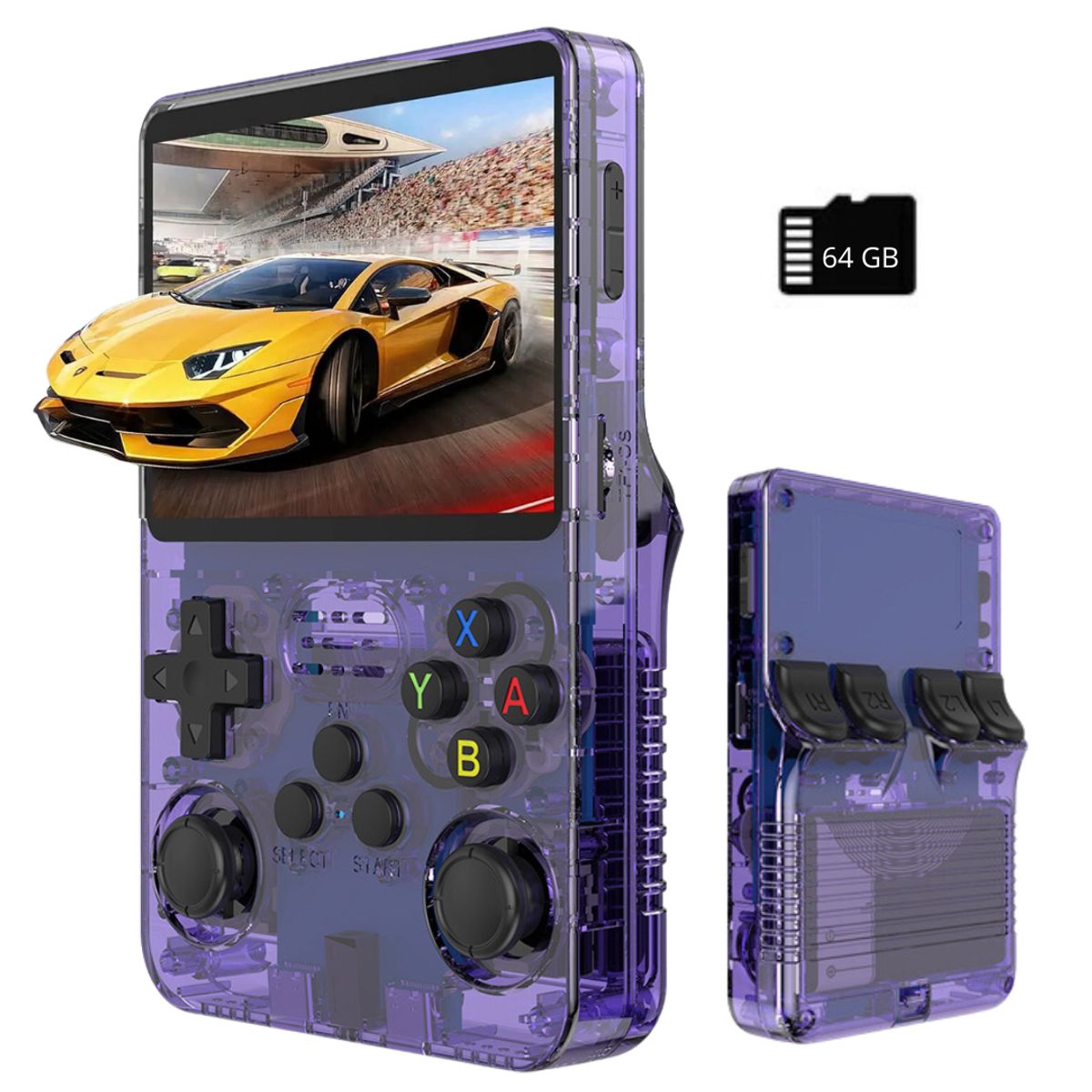 OEM - Consola de Juegos Portatil R36S 15000 Juegos 3D Consola Retro - Morado