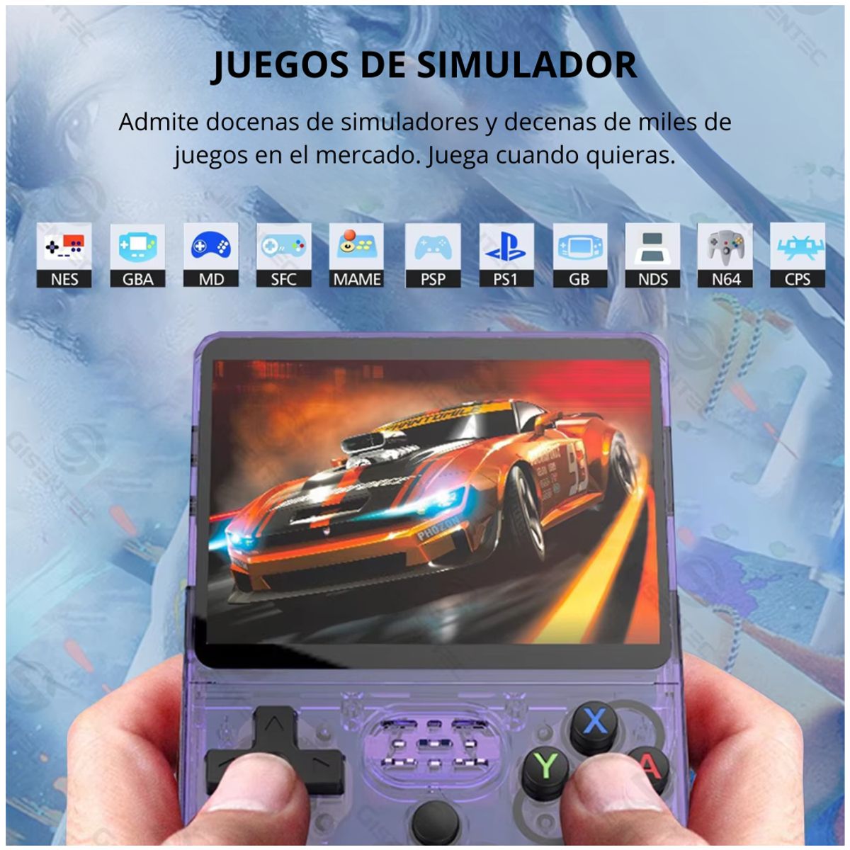 OEM - Consola de Juegos Portatil R36S 15000 Juegos 3D Consola Retro - Morado