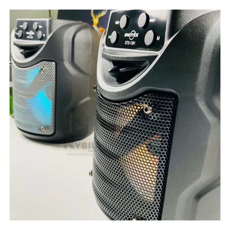 GENERICO - Bocina de 85dB con Bateria de 500mAh Negro Y+Regalo Stickers