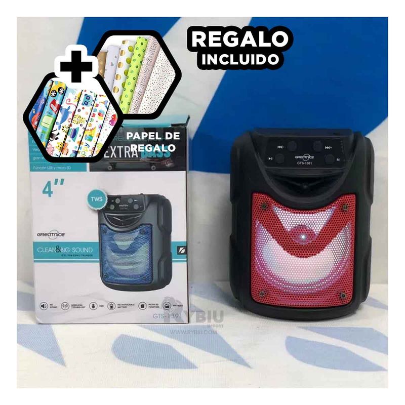 GENERICO - Altavoz Bluetooth GTS-1391 4 Y+Ligas de Regalo