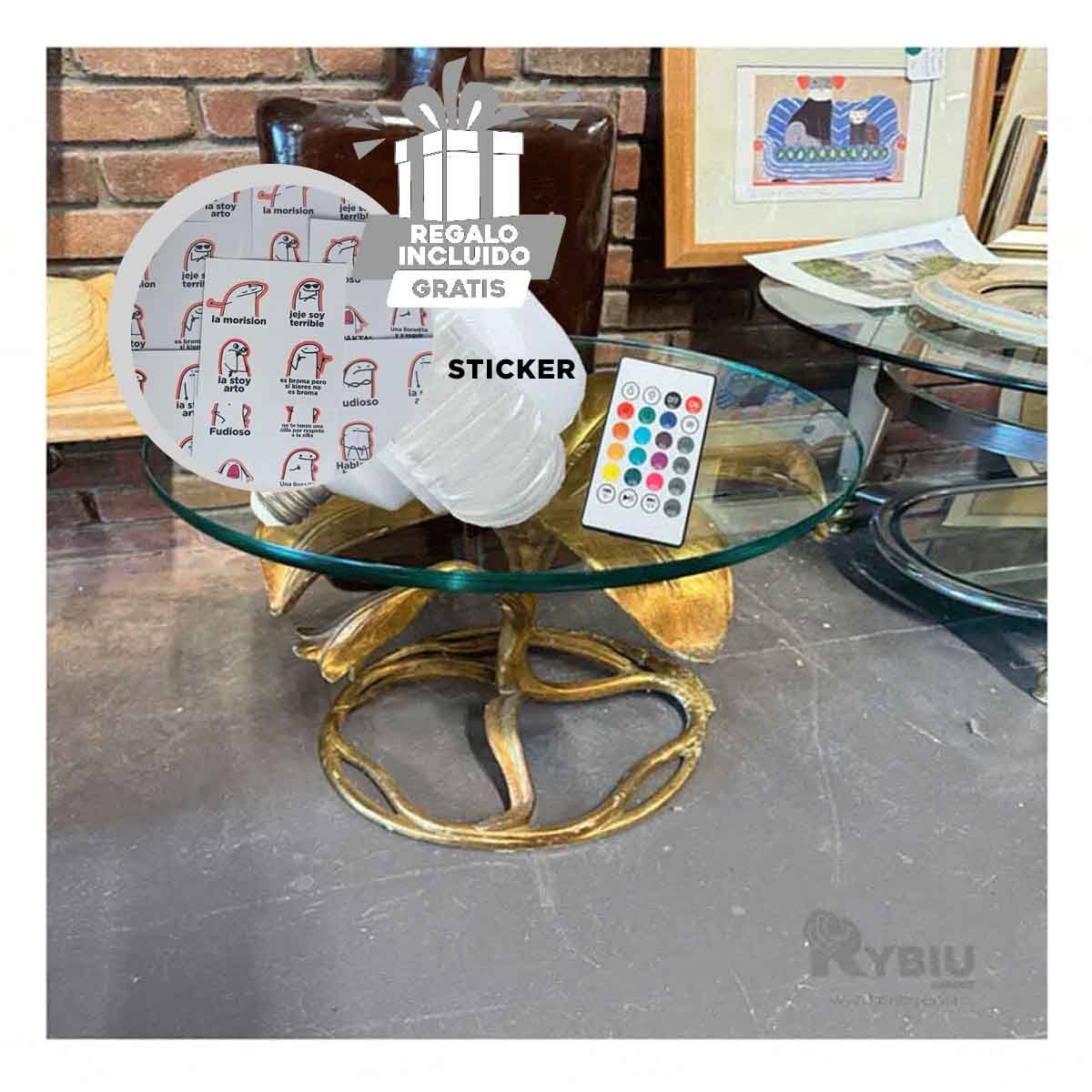 GENERICO - Bombilla LED Bluetooth RGB 12W Y+Post-it Adhesivos