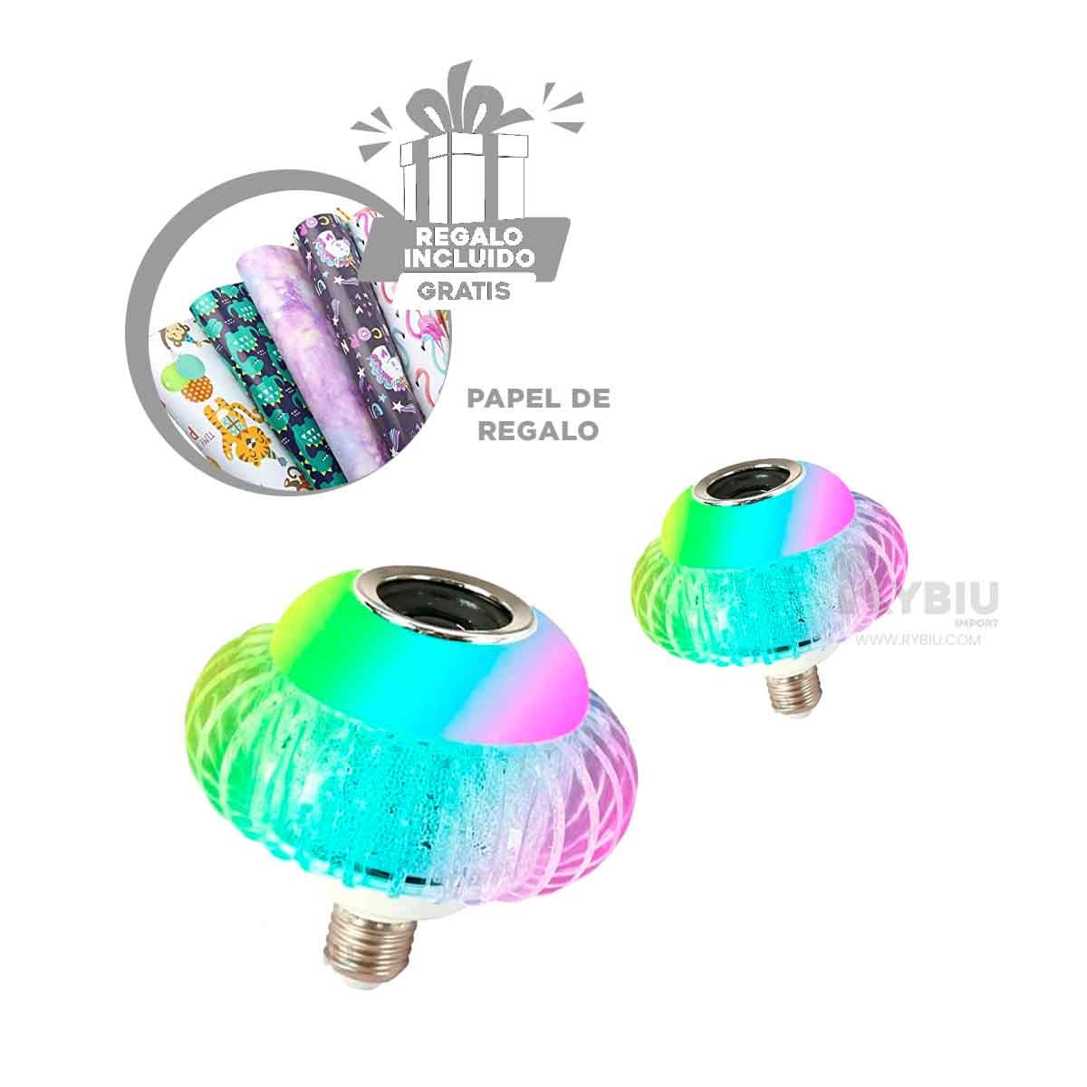 GENERICO - Bombilla LED Bluetooth RGB 12W Y+Post-it Adhesivos