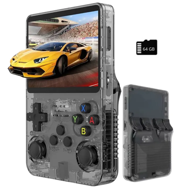 OEM - Consola de Juegos Portatil R36S 15000 Juegos 3D Consola Retro - Negro