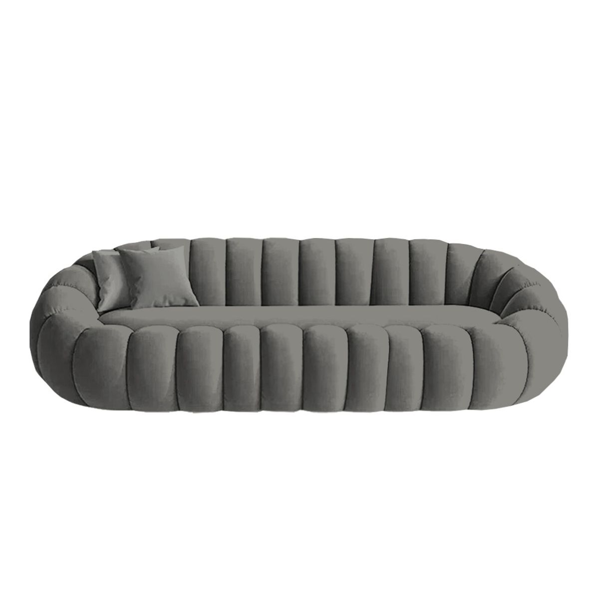 BARAKA HOME - Sofá Aura Cozy  3 Cuerpos - Gris Oscuro