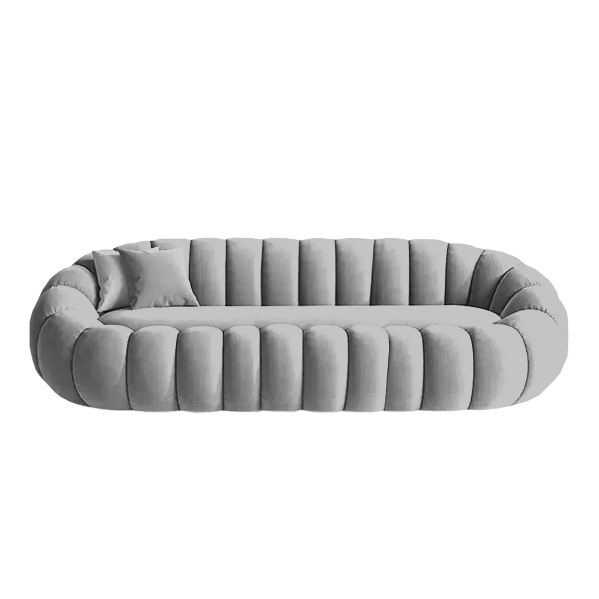 BARAKA HOME - Sofá Aura Cozy  3 Cuerpos - Gris Claro