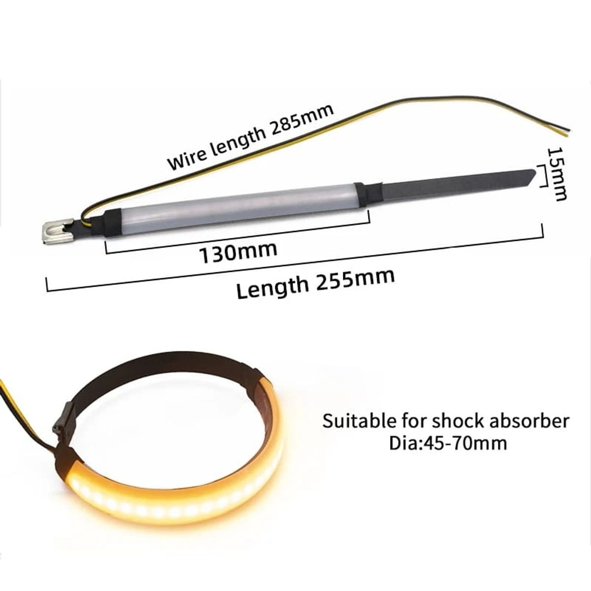 GENERICO - Par Led Direccional Para Horquilla Delantera Para Moto