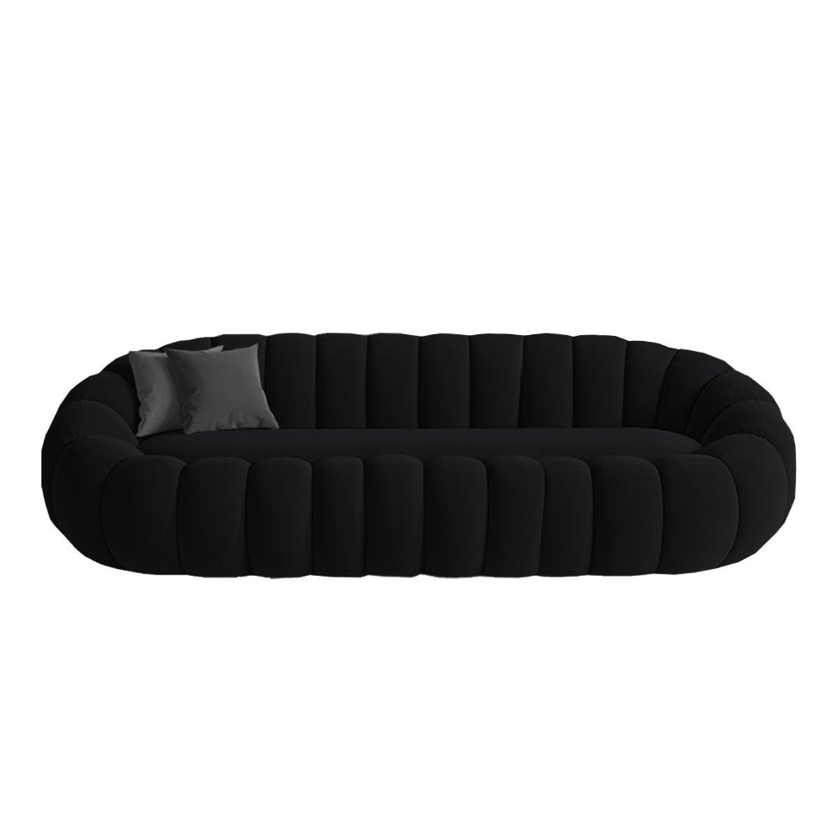 BARAKA HOME - Sofá Aura Cozy  3 Cuerpos - Negro