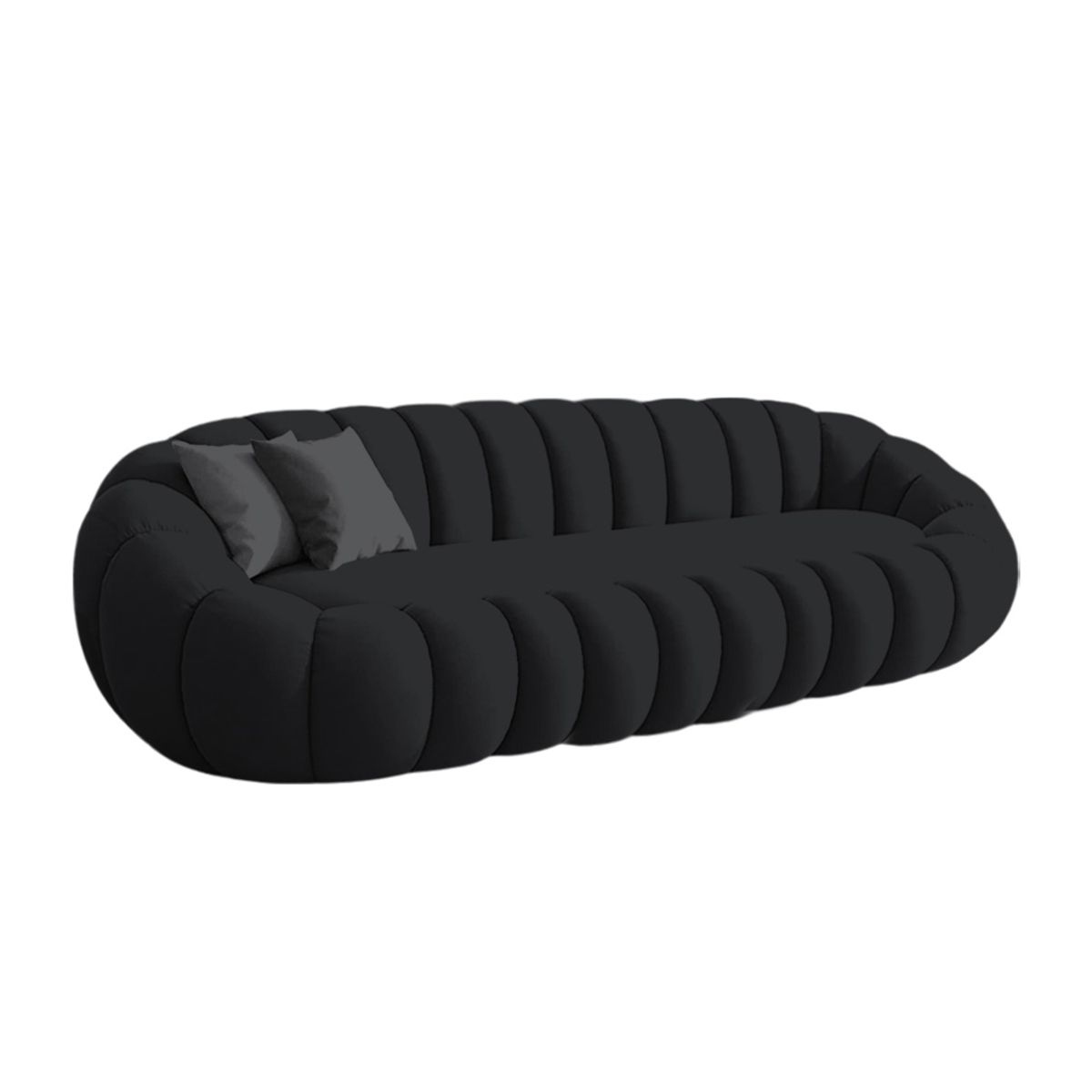 BARAKA HOME - Sofá Aura Cozy  3 Cuerpos - Negro