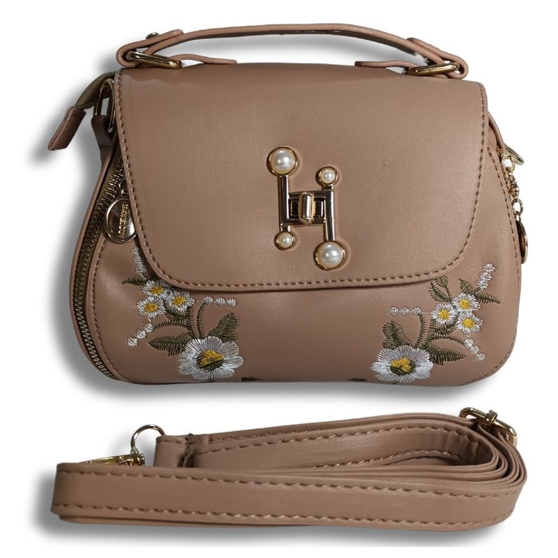 GENERICO - Bolso de mano cflores y patron de pitón para mujer P-1pic-07