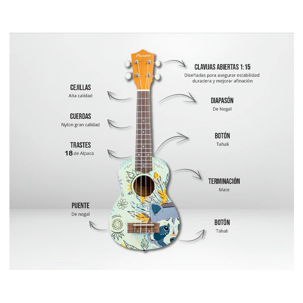 BAMBOO - UKELELE CONCIERTO DREAMS LINE - BOHO
