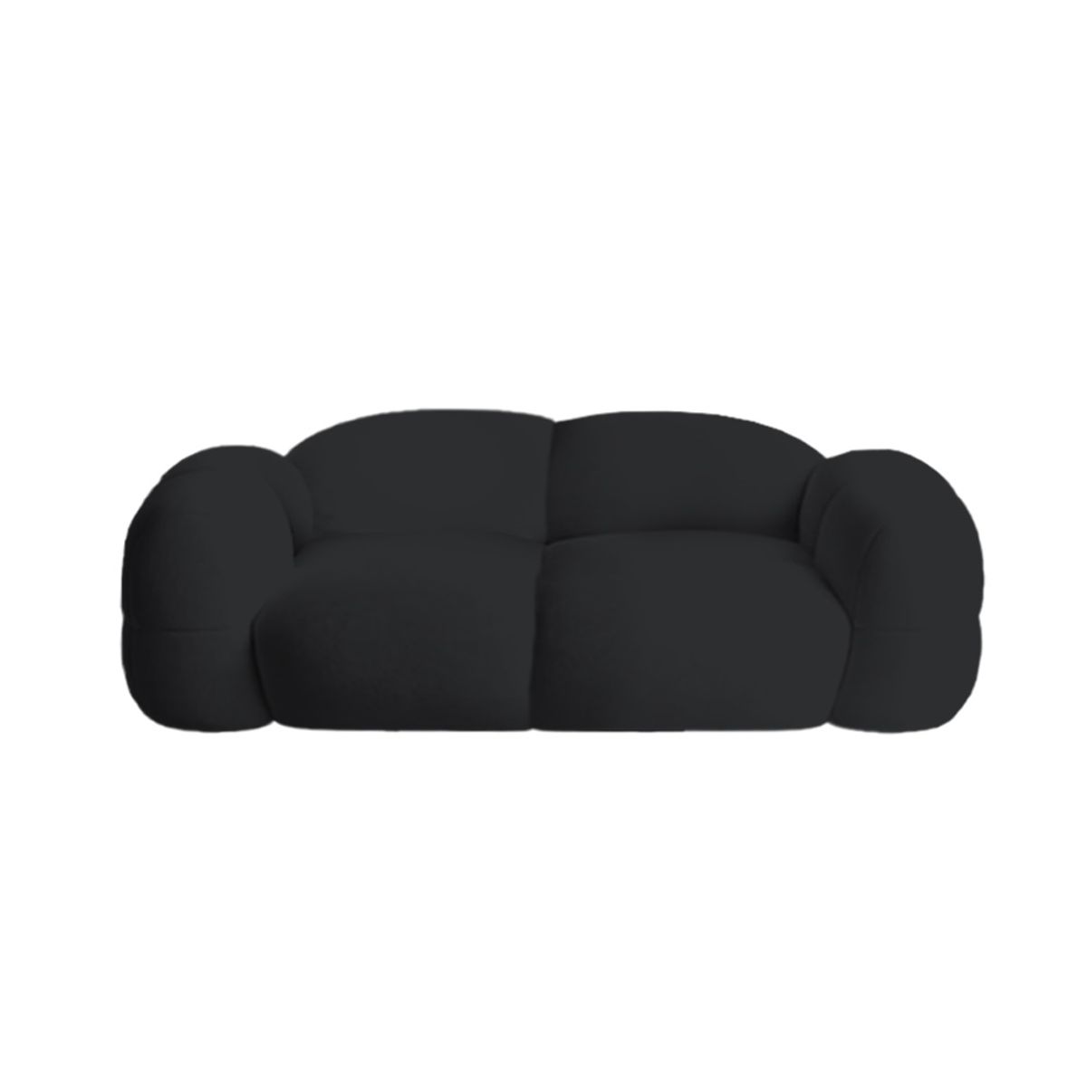 BH BARAKA HOME PREMIUM - Sofá Premium Nube 2 Cuerpos - Negro