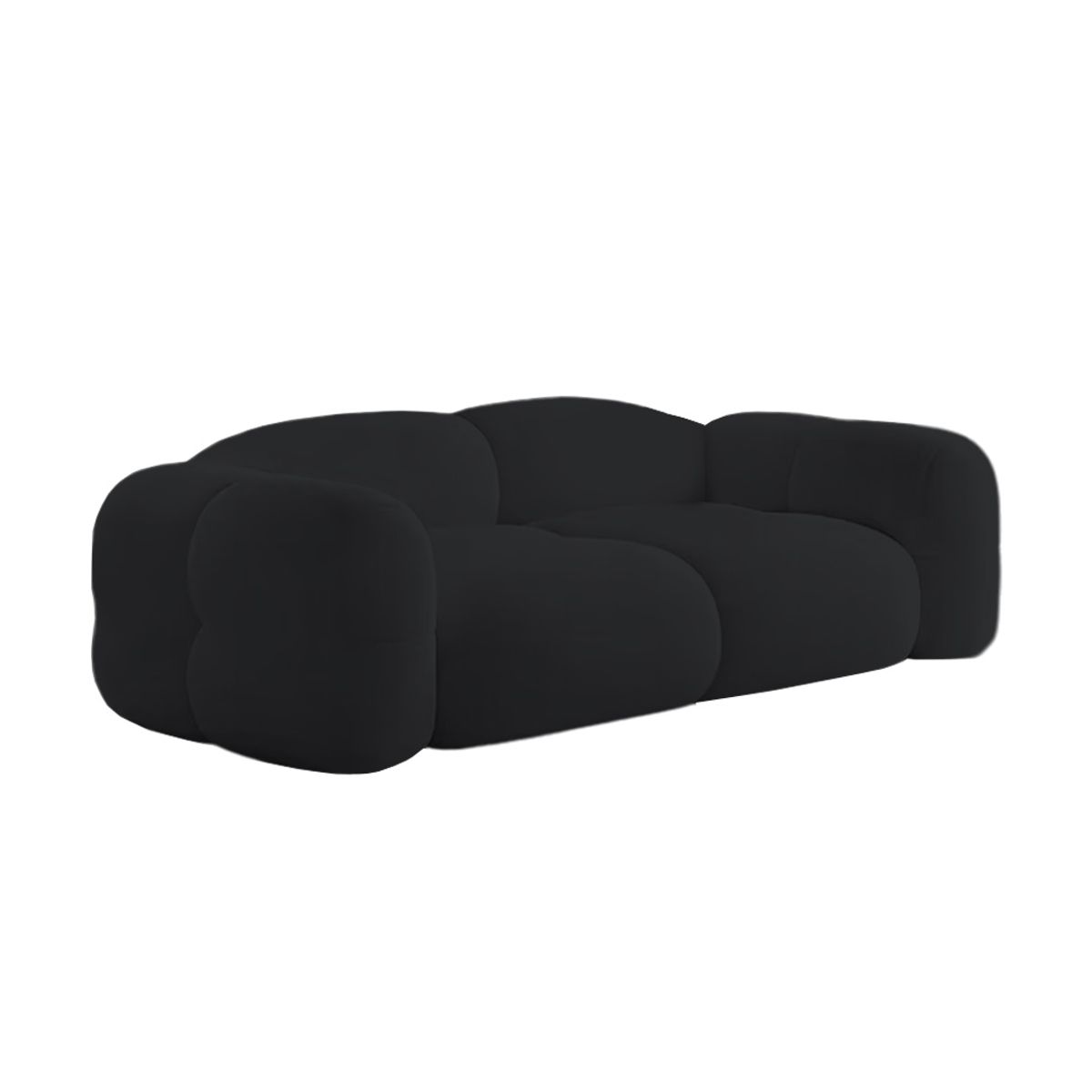 BH BARAKA HOME PREMIUM - Sofá Premium Nube 2 Cuerpos - Negro