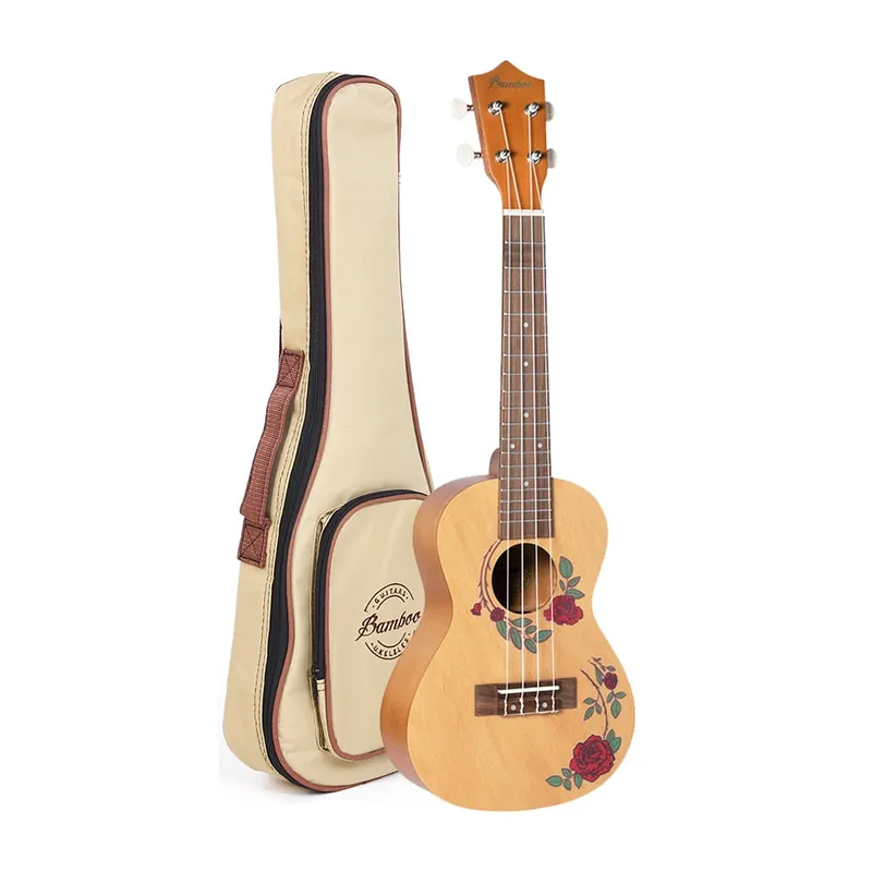 BAMBOO - UKELELE CONCIERTO FLOWERS LINE - ROSES