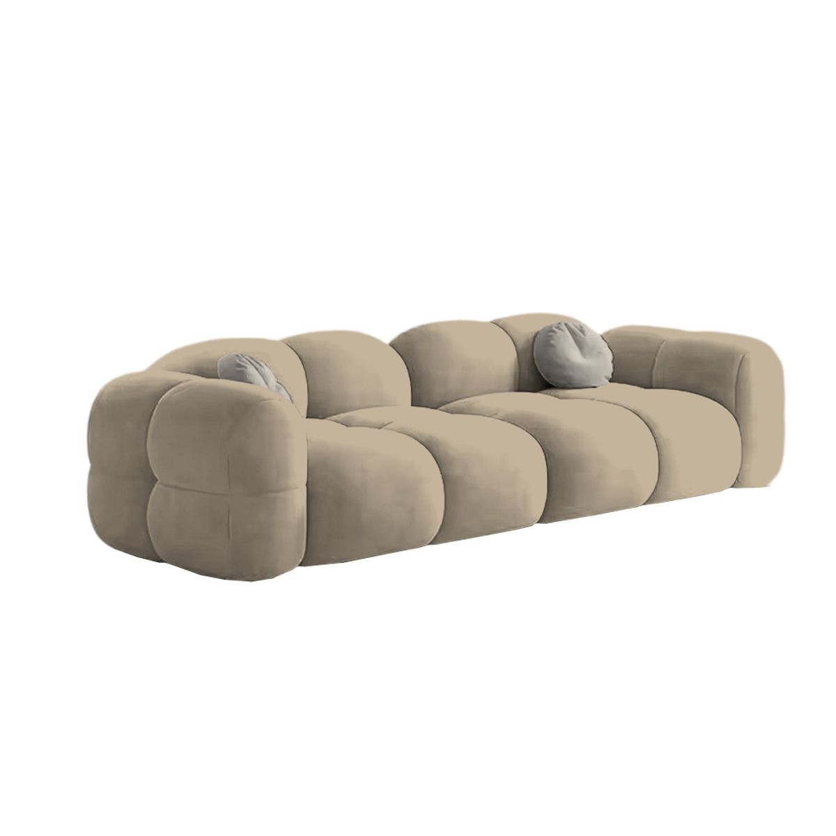 BH BARAKA HOME PREMIUM - Sofá Premium Nube 4 Cuerpos - Beige Claro