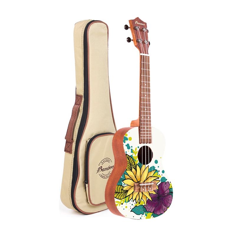 BAMBOO - UKELELE CONCIERTO FLOWERS LINE - SPRING