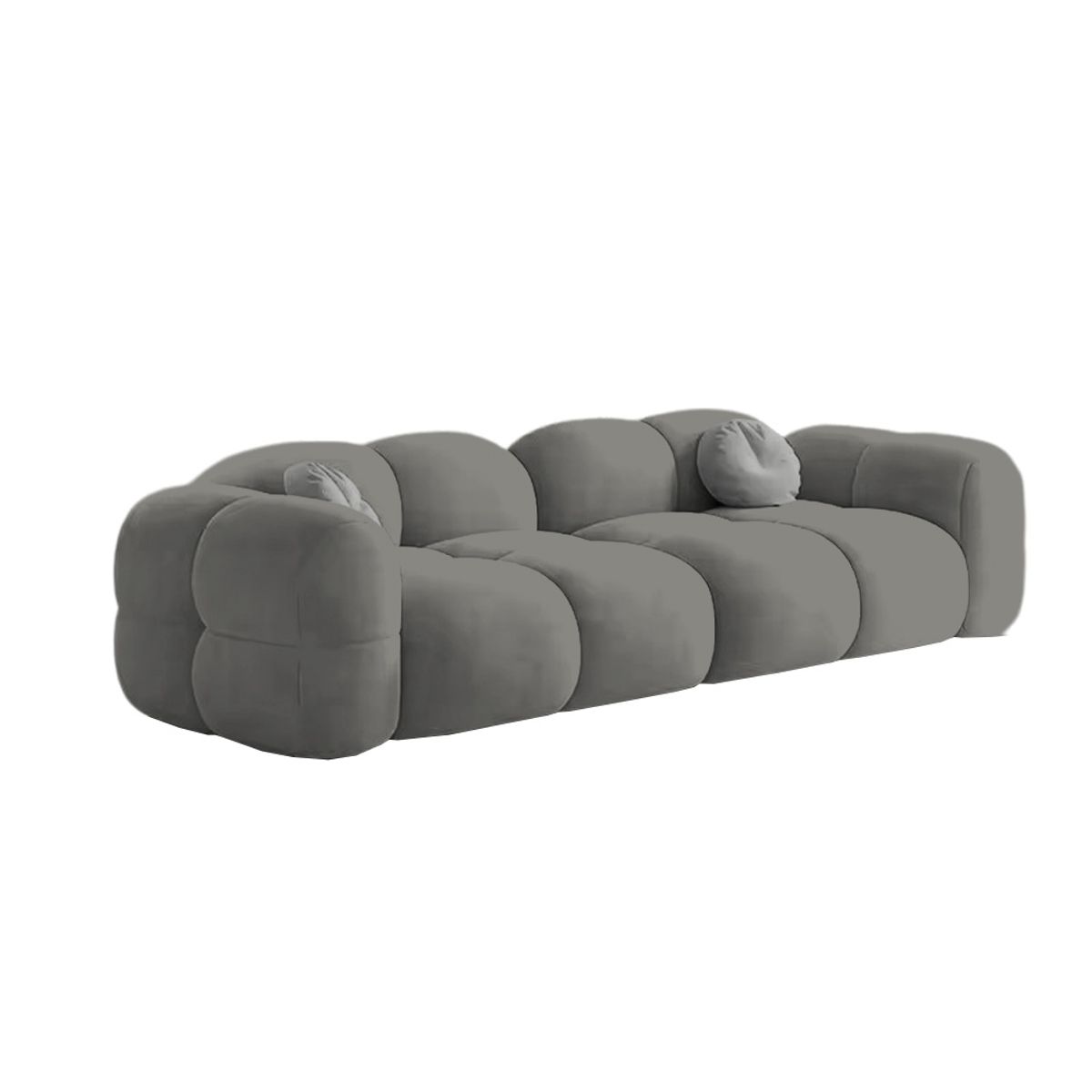 BH BARAKA HOME PREMIUM - Sofá Premium Nube 4 Cuerpos - Gris Oscuro