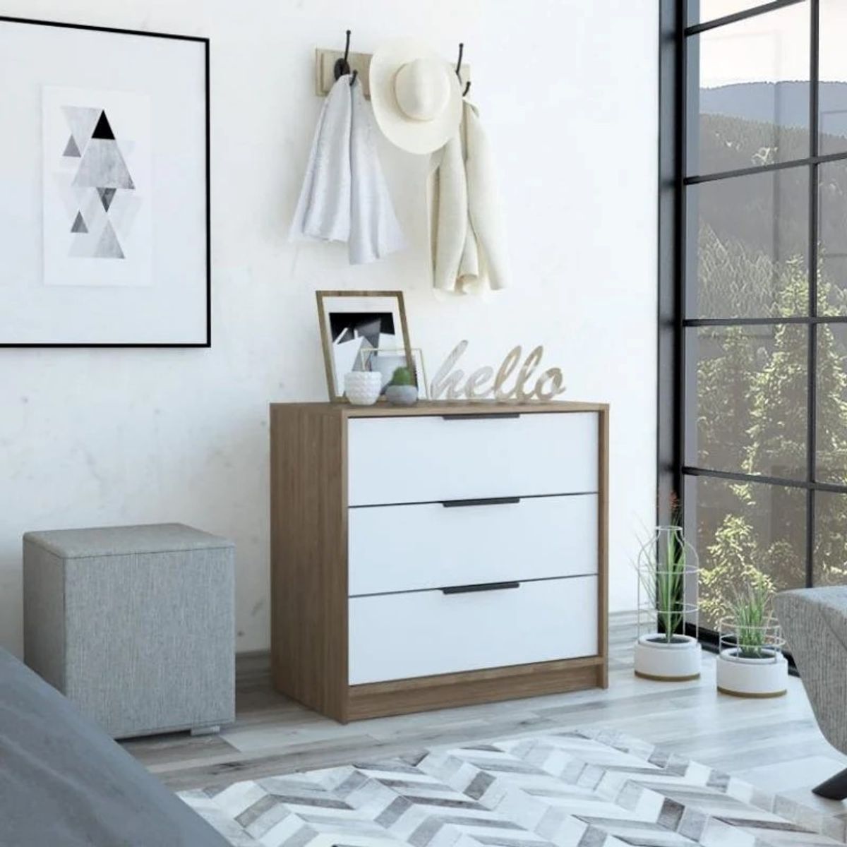 NACION MUEBLES - CÓMODA MODERNA HEI NM