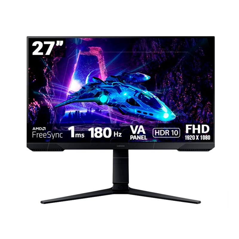 SAMSUNG - Monitor plano gaming SAMSUNG Odyssey G3 27 FHD VA HDMIDisplay Port