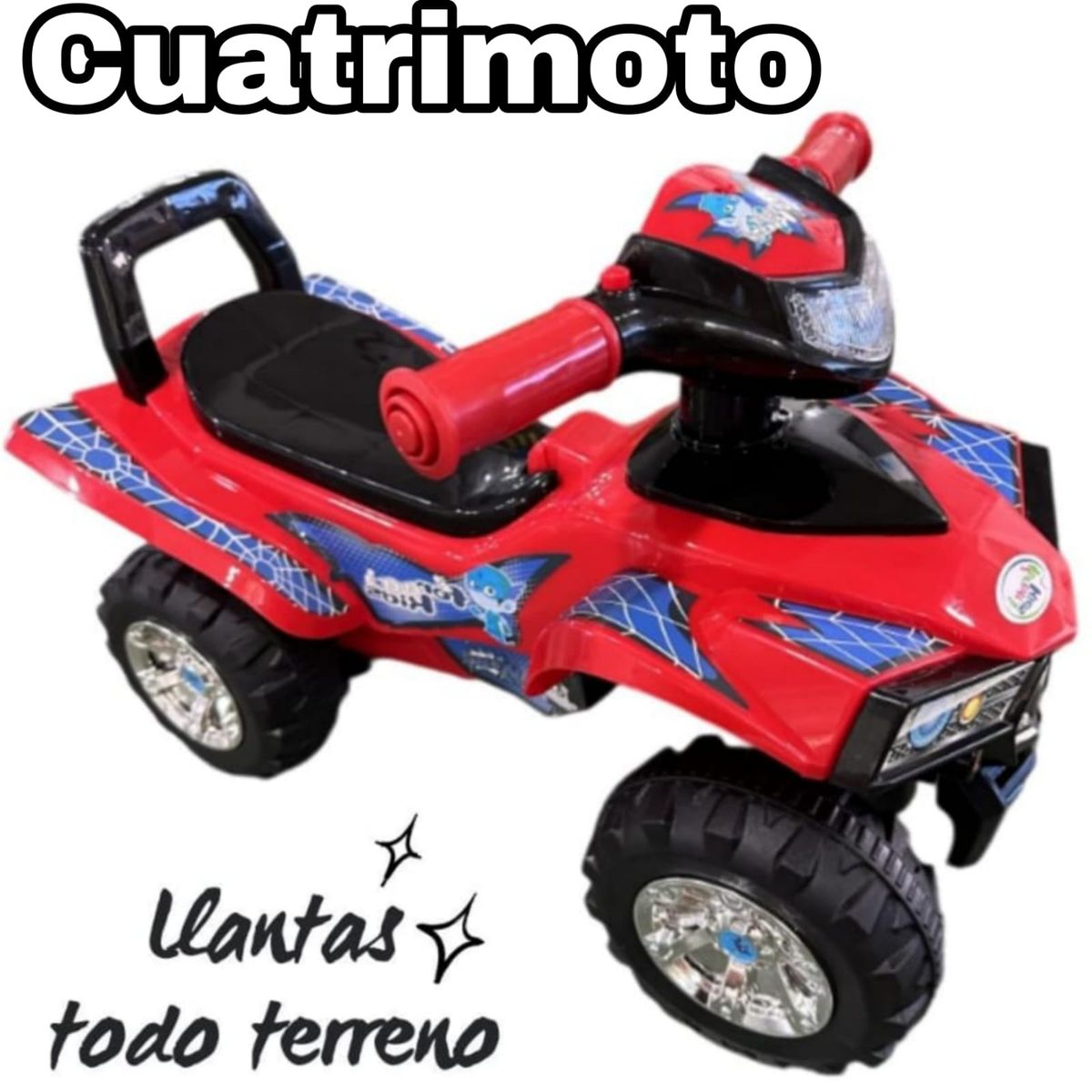 GENERICO - Carro de Juguete de Arrastre Cuatrimoto para niños ROJO