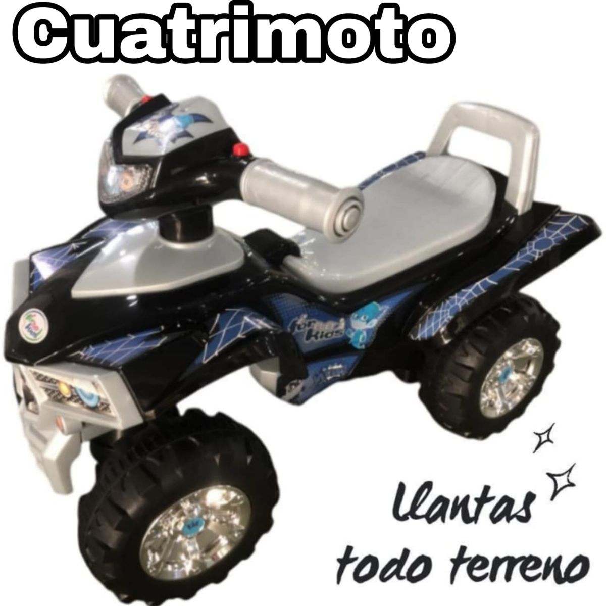 GENERICO - Carro de Juguete de Arrastre Cuatrimoto para niños PLOMO