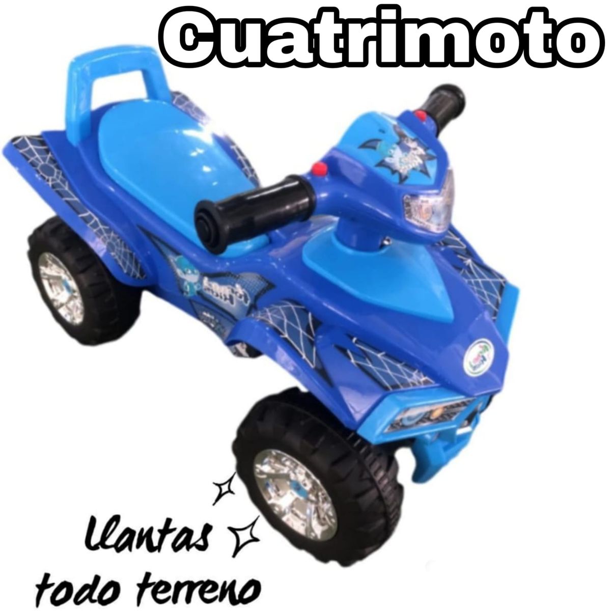 GENERICO - Carro de Juguete de Arrastre Cuatrimoto para niños AZUL