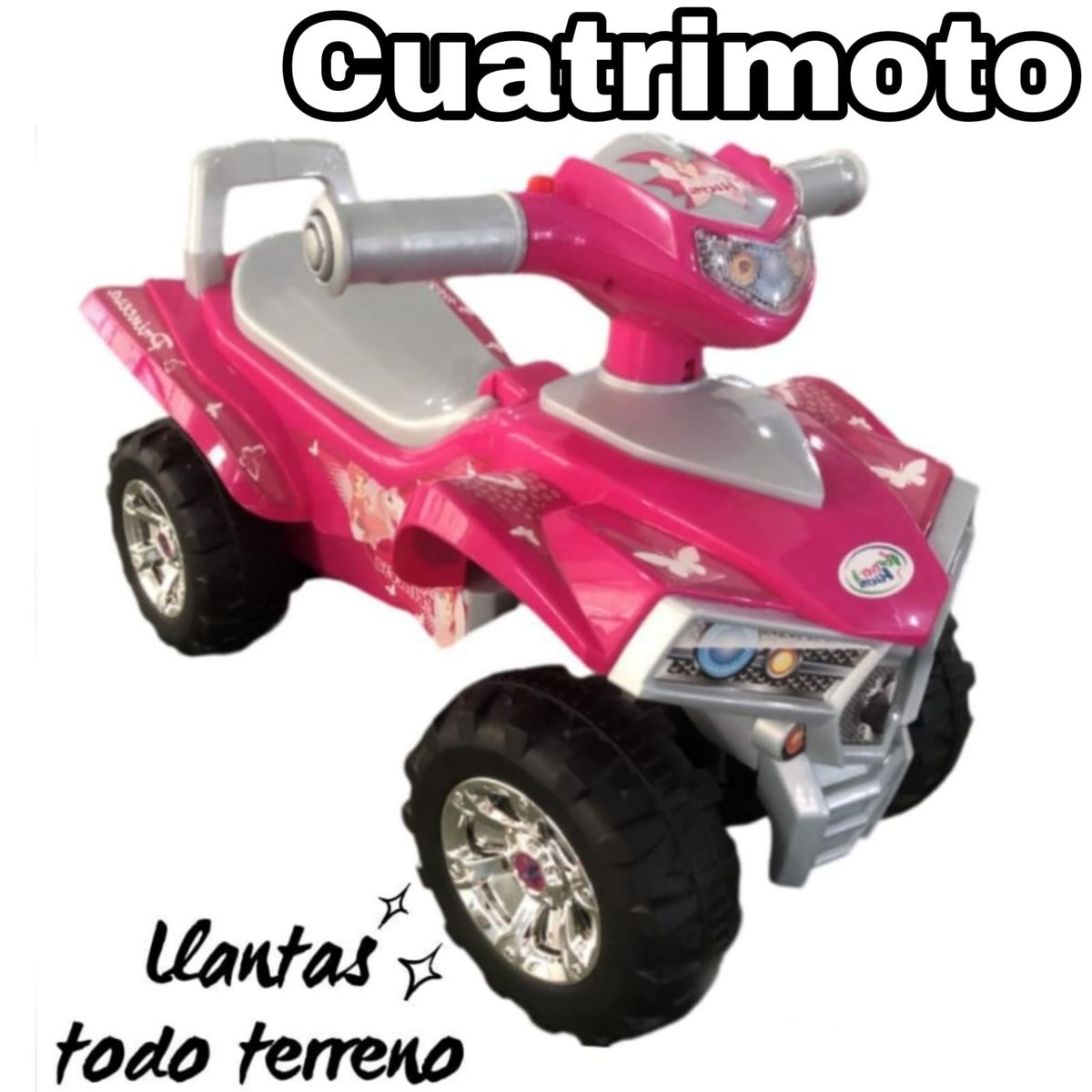GENERICO - Carro de Juguete de Arrastre Cuatrimoto para niños ROSA