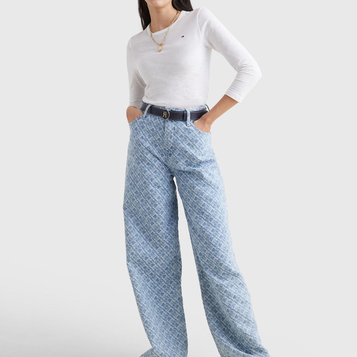 TOMMY HILFIGER - CAMISETA M/L 1985 SLIM SLUB OPEN-NK 3/4 SLV