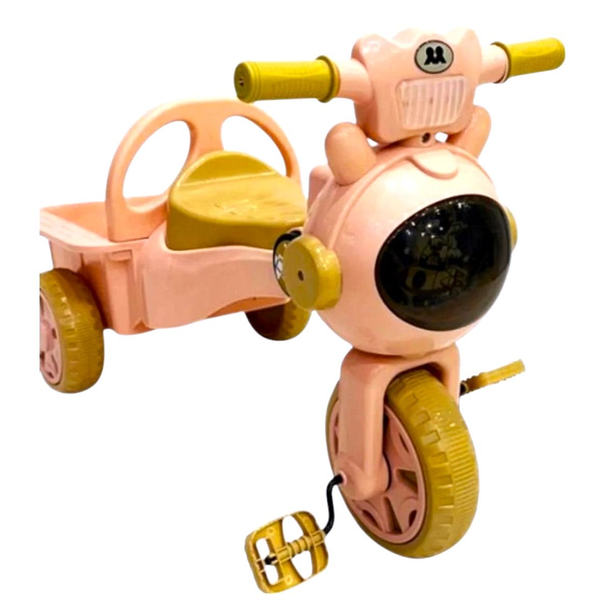 GENERICO - Triciclo color rosado con canastilla tiene luces y sonido