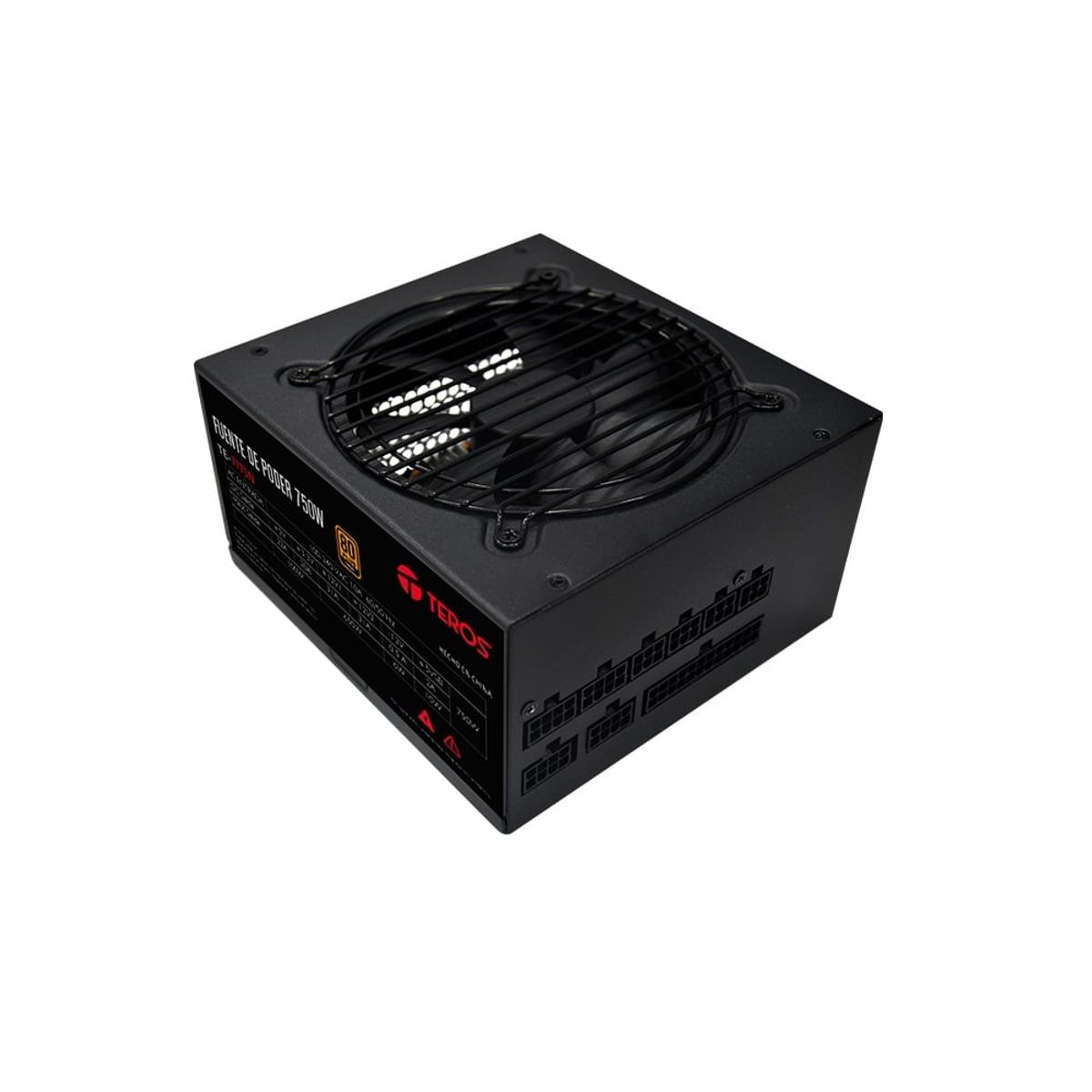 TEROS - Fuente de Poder TE7175 Modular ATX 750W 80 Plus Gold 100V-240VAC