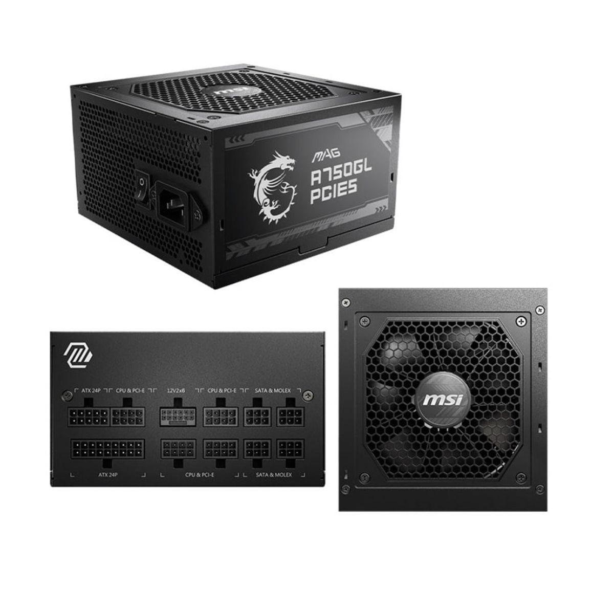 MSI - Fuente de poder MSI MAG A750GL PCIE5 750W 80 PLUS Gold Formato ATX