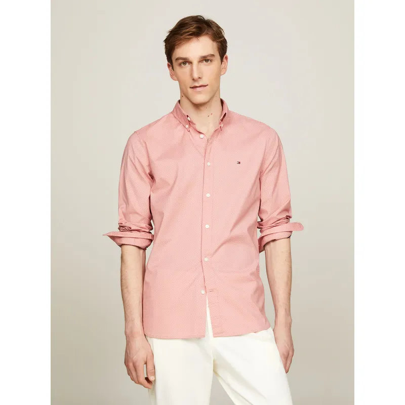 TOMMY HILFIGER - CAMISA FLEX MINI PRINT SF SHIRT TH